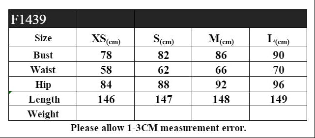 Size guide for 3D Floral Strapless Dress