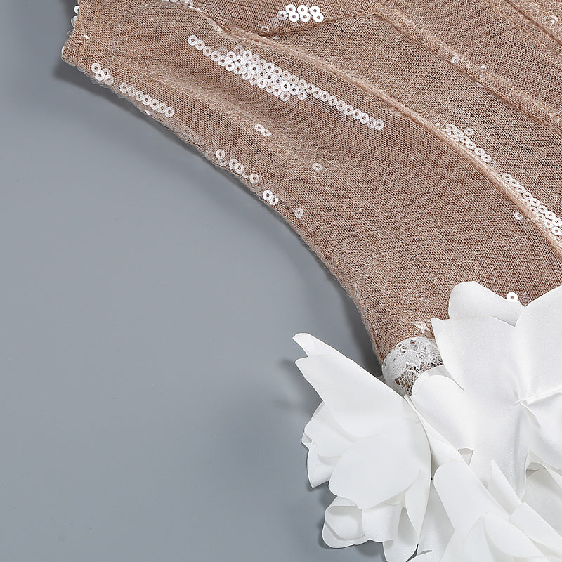  Close-up detail 4 of Sequin Floral Bodycon Dress