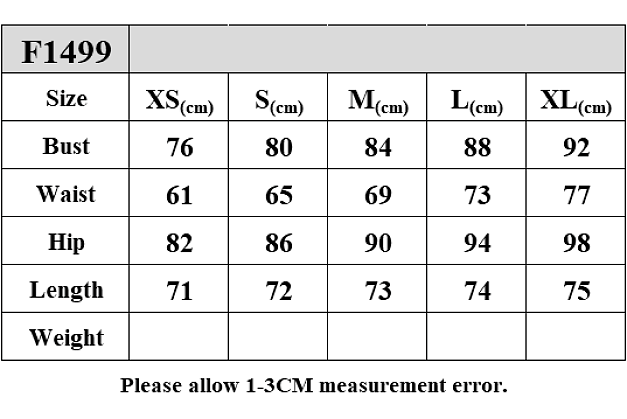 Size guide for Sequin Floral Bodycon Dress