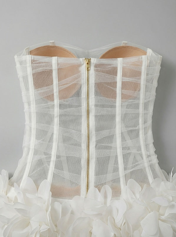  Close-up detail 2 of Tulle Bouquet Strapless Gown