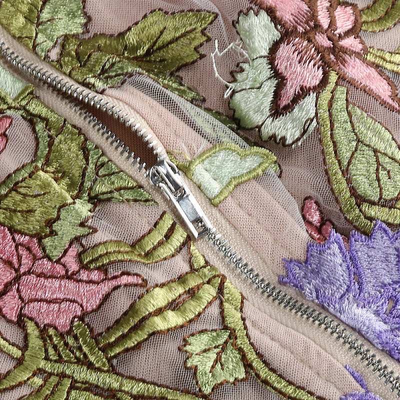  Close-up detail 3 of Floral Strapless Midi Dress