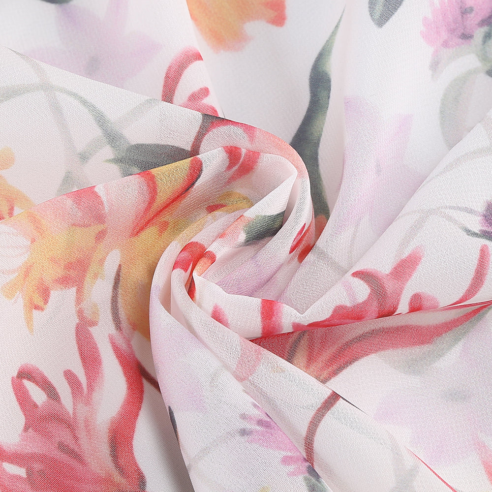 Close-up detail 5 of Floral One-Shoulder Maxi Dress