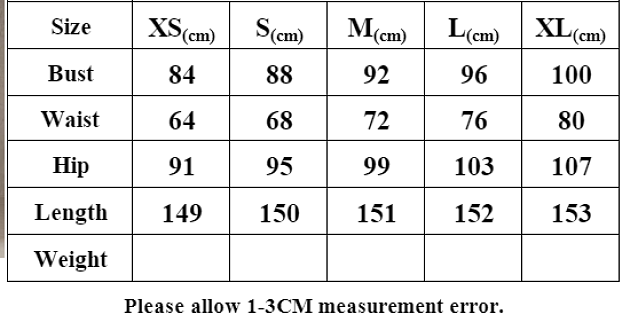 Size guide for Embroidered Strapless Gown