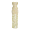 display: Front view of Embroidered Strapless Gown