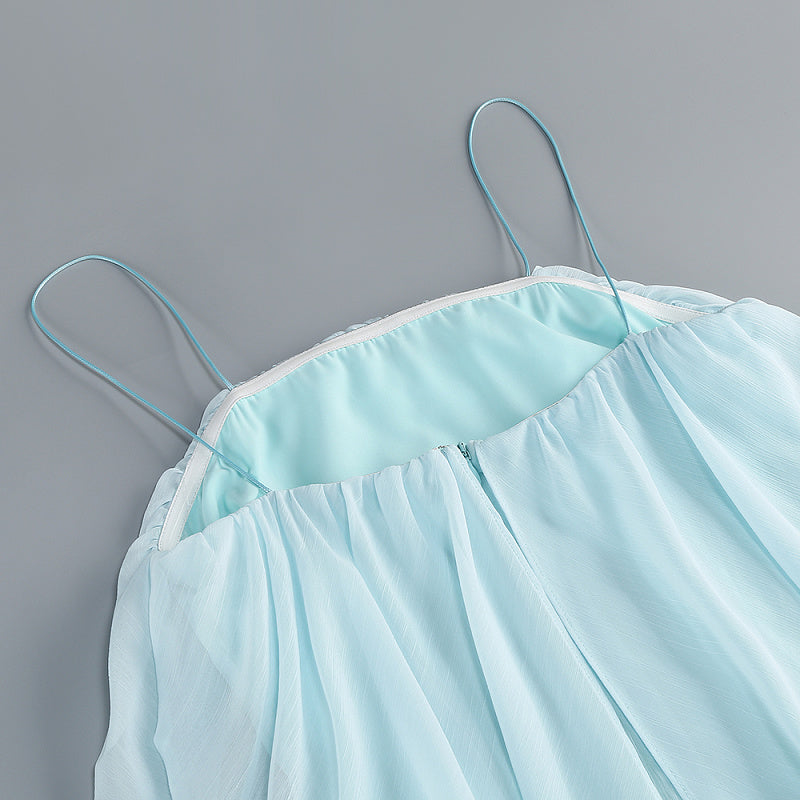  Close-up detail 7 of Sheer Sash Halter Maxi Dress