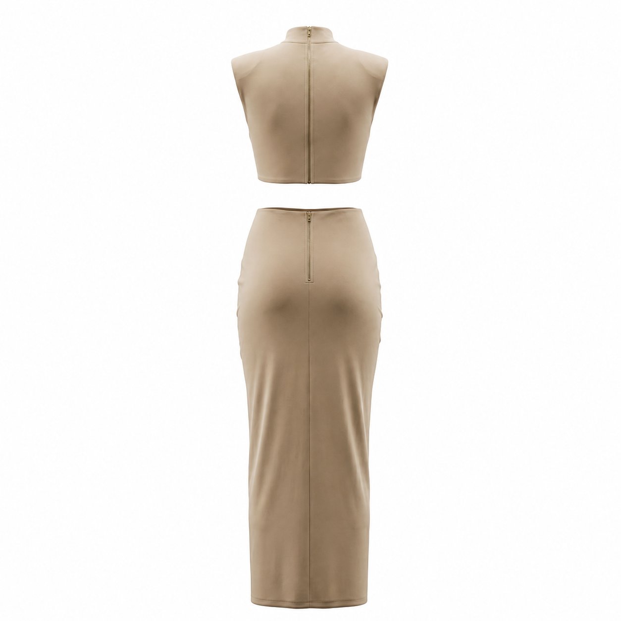 display: Back view of Twist Cutout Maxi Dress