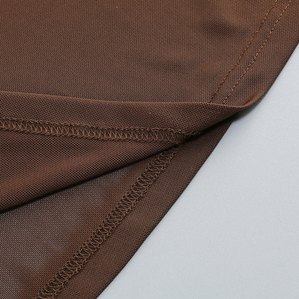  Close-up detail 2 of Off-Shoulder Solid Mini Dress
