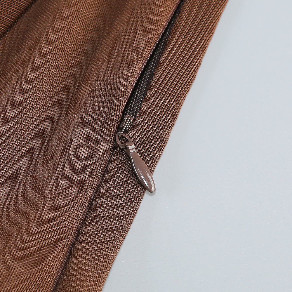  Close-up detail 4 of Off-Shoulder Solid Mini Dress
