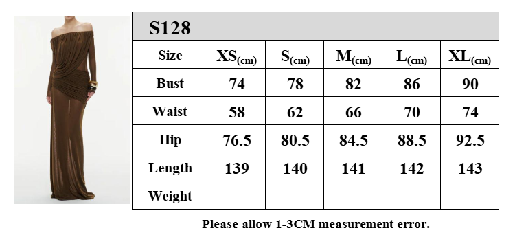 Size guide for Off-Shoulder Solid Mini Dress